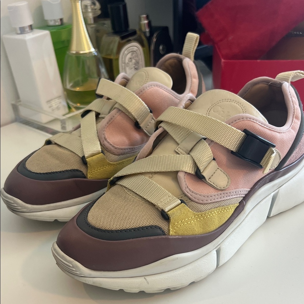 Chloe Multicolor Sneakers - Pink, Cream, Yellow